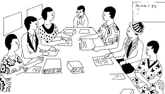 Illustrazione 5: Supervisione di un incontro direttivo di pianificazione della comunità