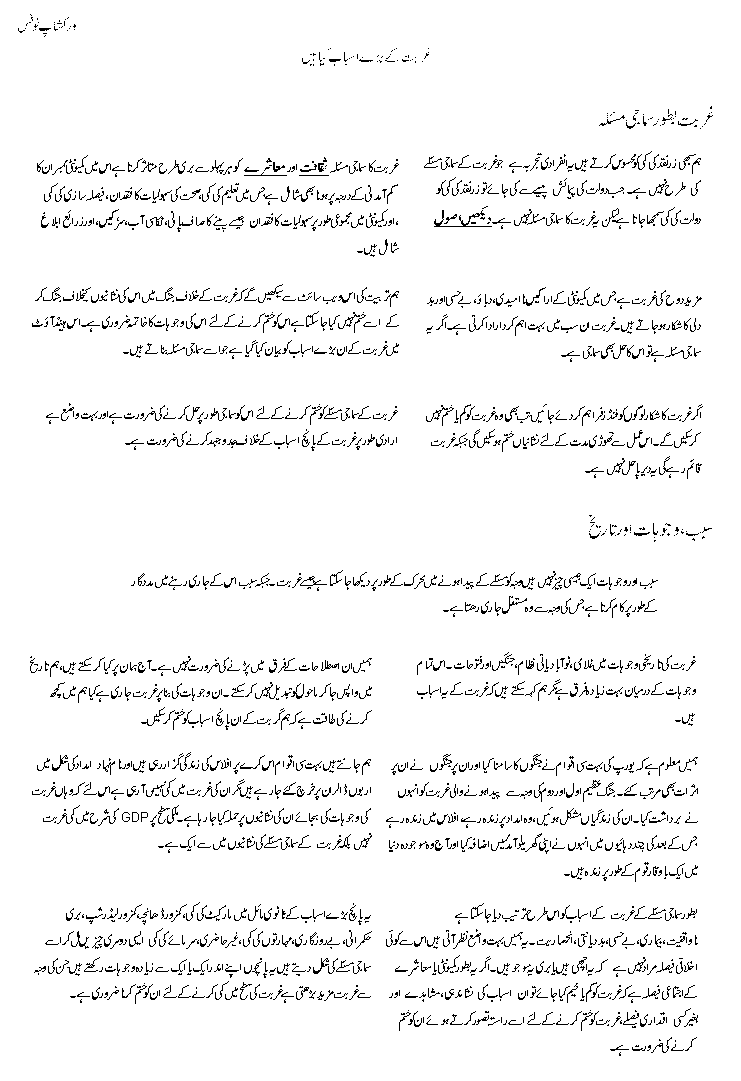 Essay on poverty in urdu