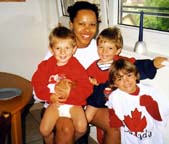 Amanda and her Swiss kids