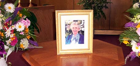 Phyllis photo at memorial