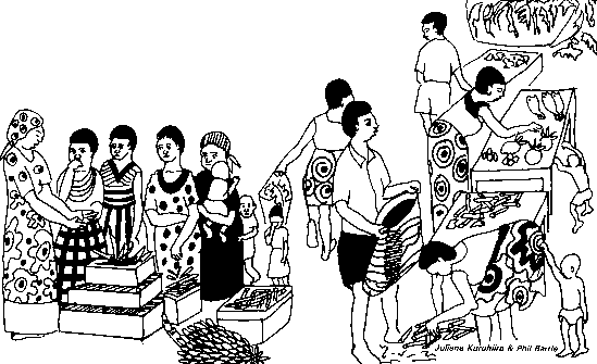 Illustrazione 5; Al mercato